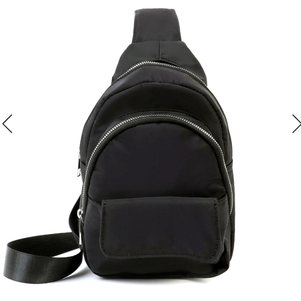 Ardene Small Sling Backpack Crossbody Black Chest Bag Daypack